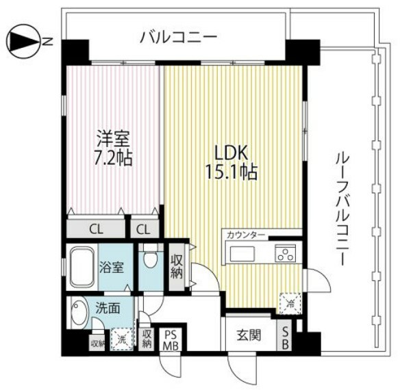 エイペックス京都室町(1LDK) 9階の間取り図