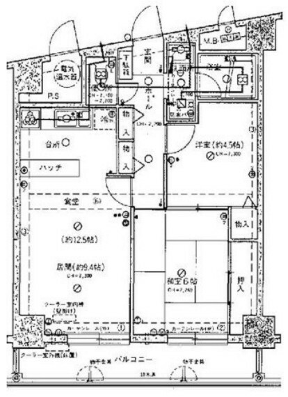 アルテール新宿(2LDK) 11階の間取り図