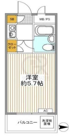エストール椎名町(1R) 2階の間取り図