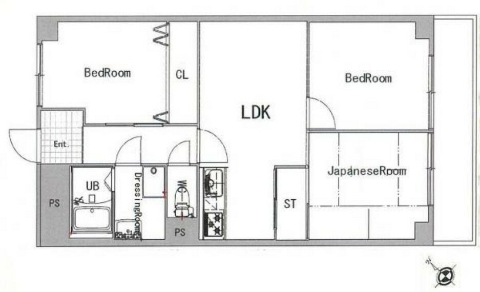 メロディーハイム守口(3LDK) 8階の間取り図