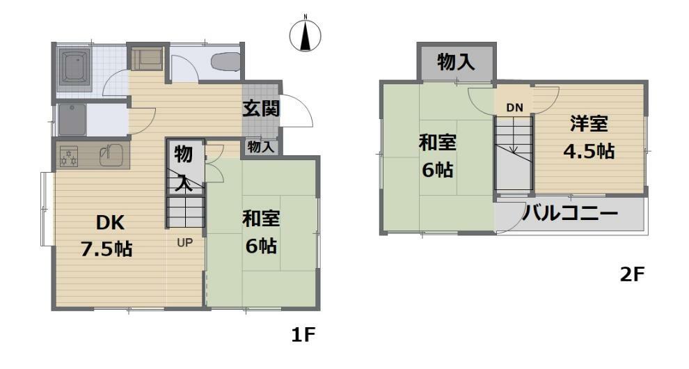 鹿嶋市大字角折(3DK)の内観