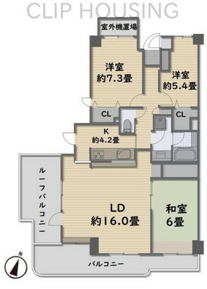 ライオンズマンション南大沢(3LDK) 6階の間取り図