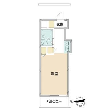エヴェナール横浜(1R) 3階の間取り図