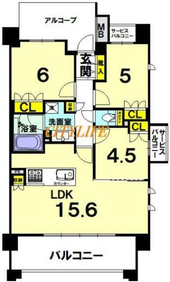 プラネスーペリア京都西院(3LDK) 5階の間取り図