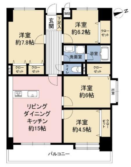 筑紫野スカイマンション(4LDK) 1階の内観