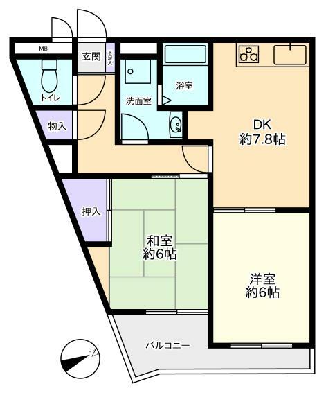 ビュークレスト戸塚(2DK) 1階の内観