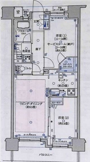 クリオ入谷(1LDK) 3階の間取り図
