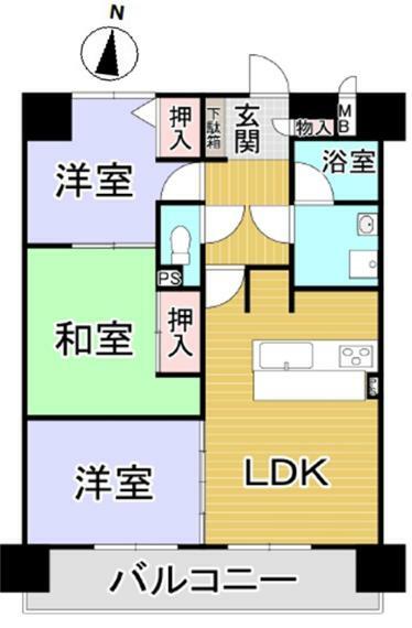 エクセル新長沢北ウイング(3LDK) 2階の内観