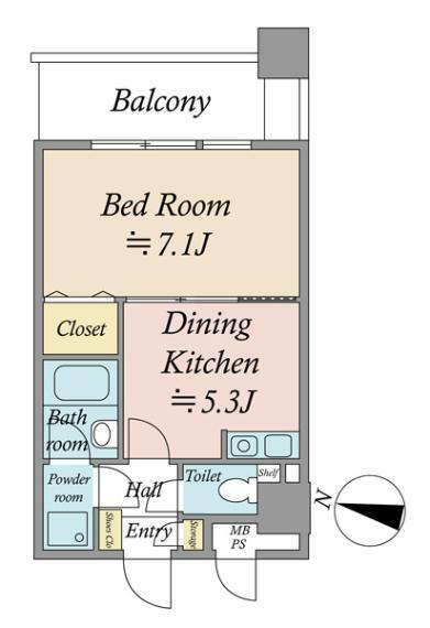 ライオンズマンション千葉県庁前(1DK) 2階の内観