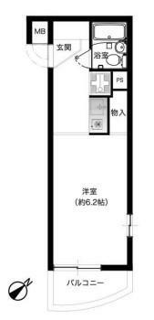 スカイコート阿佐ヶ谷第2(1K) 3階の間取り図