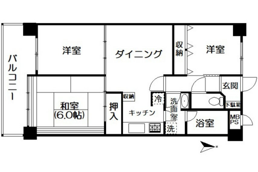サニークレスト真鶴アネックス(3DK) 5階の内観