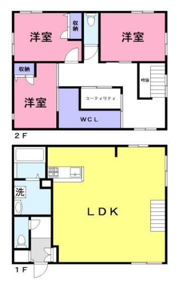 ■広々した3SLDKの間取りです！リビングイン階段・大容量のウォークインクローゼットなど、ご家族のお住まいにピッタリです！■