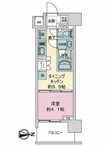 ライオンズ東京三ノ輪ミレス(1DK) 6階の内観