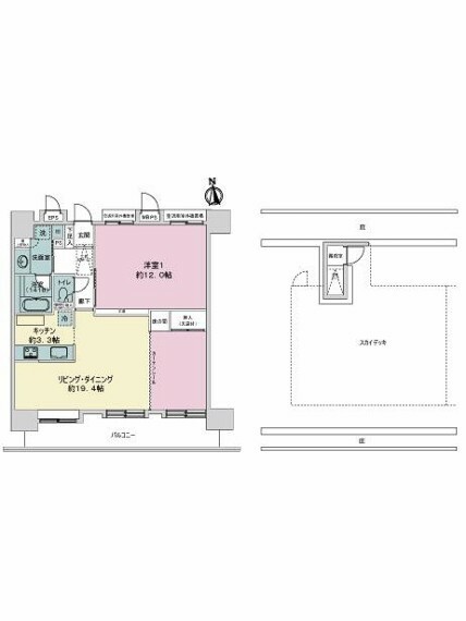 ライオンズステーションプラザ西葛西(1LDK) 14階の内観