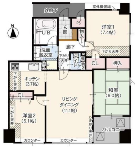 中古マンションの3LDKは、経済的で、一般的な広さがあり、夫婦又は3人家族に最適です。リビングルームでは、食事会を楽しむスペースがあることや、部屋の用途は、寝室や子供部屋を設けることも可能です。