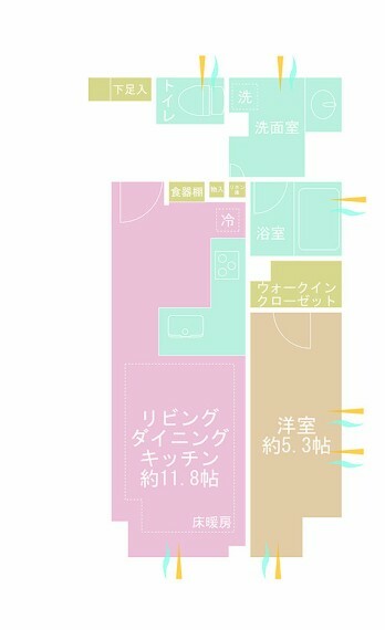 オープンレジデンシア日本橋三越前(1LDK) 10階の間取り図