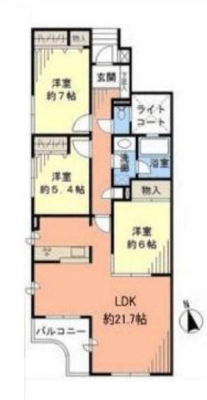 ヴェラハイツ徳丸(3LDK) 1階の間取り図