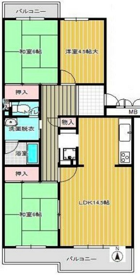 東鷲宮ニュータウン公園通りの間取り