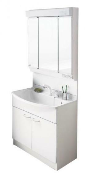 【同仕様写真】洗面器はパナソニック製の3面鏡の洗面器を設定します。収納にも優れた製品です。