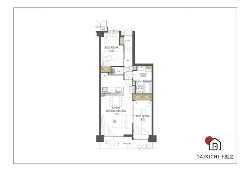 ローヤルシティ鴻巣　中古マンション(2LDK) 4階の間取り図