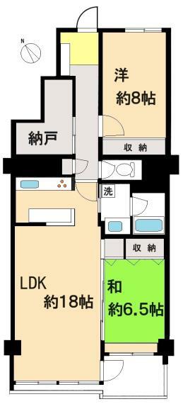 日吉台マンション(2LDK) 4階の内観