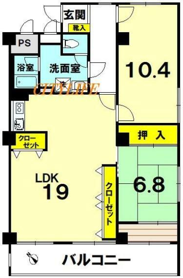 京都嵐山レックスマンション(2LDK) 3階の内観