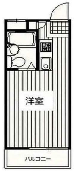 クリスタル笹塚Part1(1K) 2階の間取り図