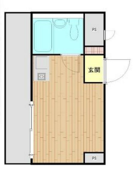 コスモプラザ三宮(1R) 8階の間取り図