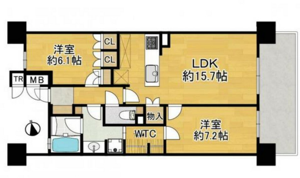 ライオンズマンション鴻池新田の間取り