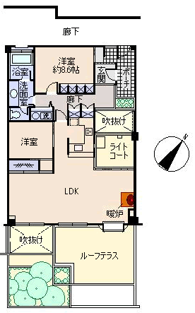 熱海パサニアクラブ(2LDK) 16階の間取り図