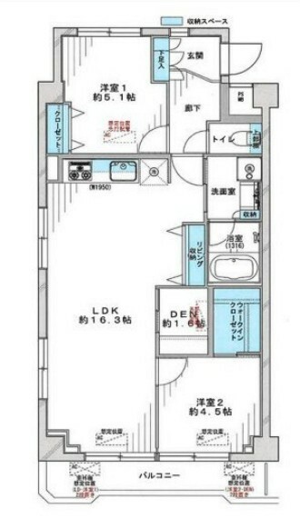 KAマンション中野弥生町(2LDK) 3階の内観