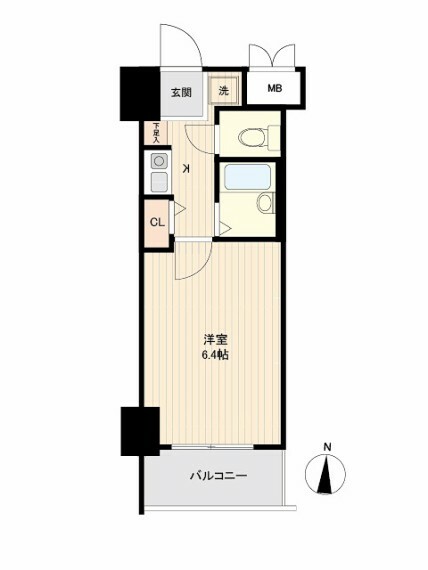 エステムコート新大阪(1K) 8階の間取り図