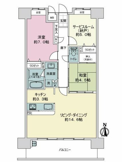 グランフォレスト西津田2番館の間取り