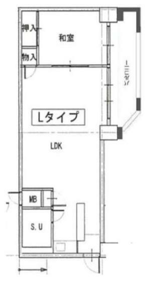 シャンボール内本町(1LDK) 11階の間取り図