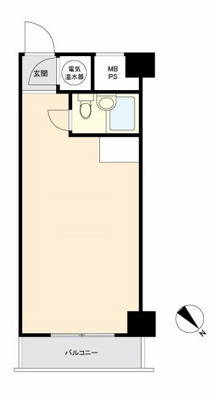ライオンズマンション平沼第三(1R) 8階の間取り図
