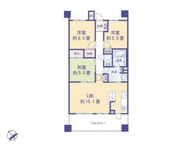 アルソス・フォンターナ(3LDK) 7階の間取り図