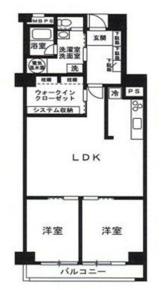 チサンマンション新大阪10番館(2LDK) 5階の間取り図