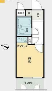 ユースフル笹塚(1R) 2階の間取り図