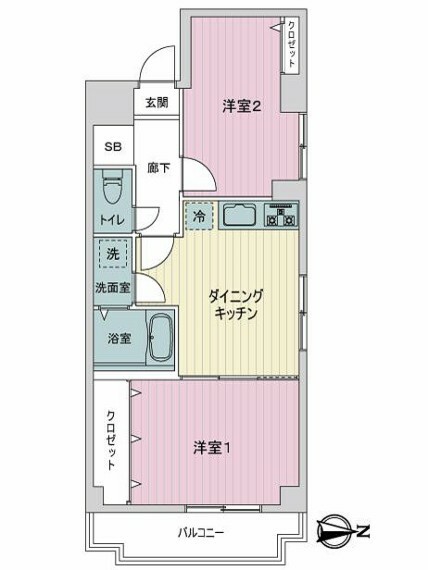 ライオンズマンション徳丸(2DK) 3階の内観