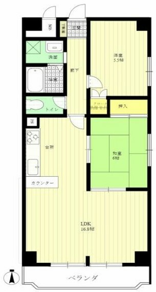 ネオハイツ第2新大阪(2LDK) 7階の間取り図