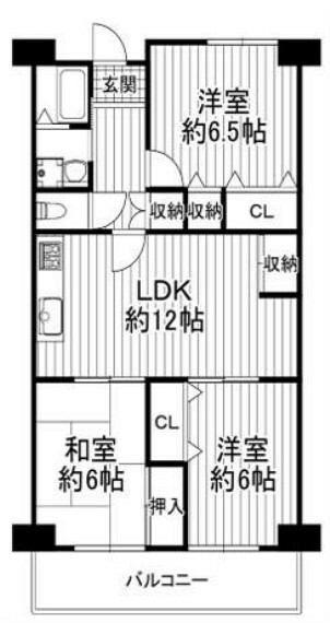 新大阪ファイナンス(3LDK) 11階の間取り図