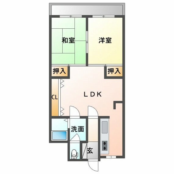 厚生町マンション(2LDK) 3階の内観