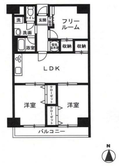 チサンマンション新大阪10番館(2LDK) 8階の間取り図