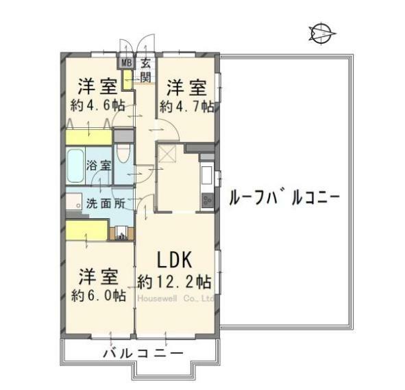ライオンズマンション大宮指扇第2(3LDK) 8階の内観