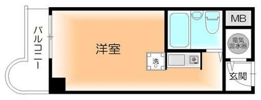元町アーバンライフ(1R) 8階の間取り図