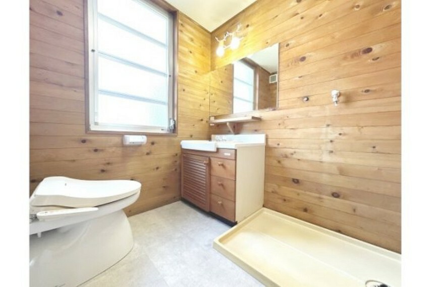 洗面台とトイレが一緒の間取りはデザイン性が高く水回りがコンパクトにまとまります