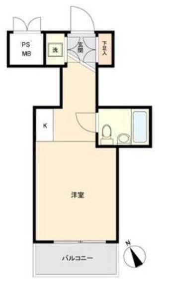 トップ川崎第3(1R) 4階の間取り図