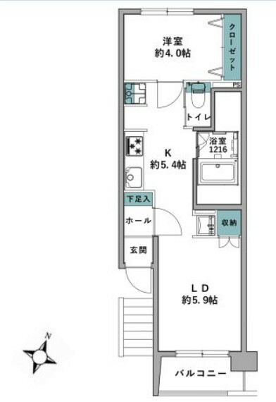 若木ローヤルコーポ(1LDK) 4階の内観