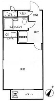 ライオンズマンション赤羽西第2(1R) 5階の間取り図