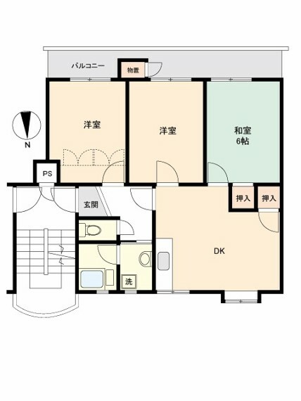 湘南西部藤沢西部団地2ノ29号棟(4DK) 5階の内観